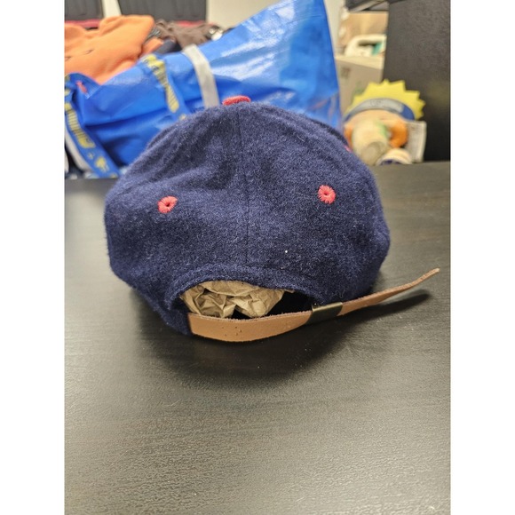 Vintage Disney Winnie The Pooh Hat Cap Strap Back Boys One Size Blue Red 90s - Picture 3 of 6